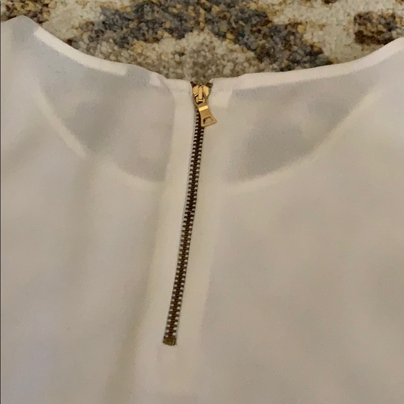 Zara Color Block Feminine Sleeveless Blouse - Picture 3 of 7